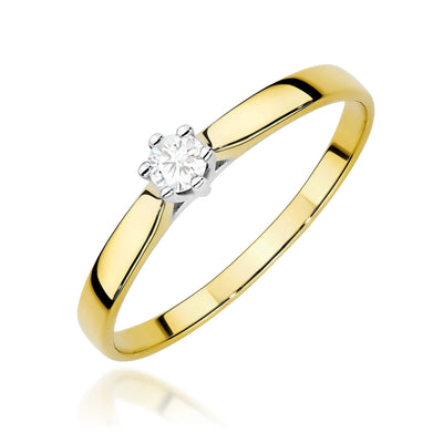 Inel Aur 9K cu Diamant de Laborator 0.10 ct