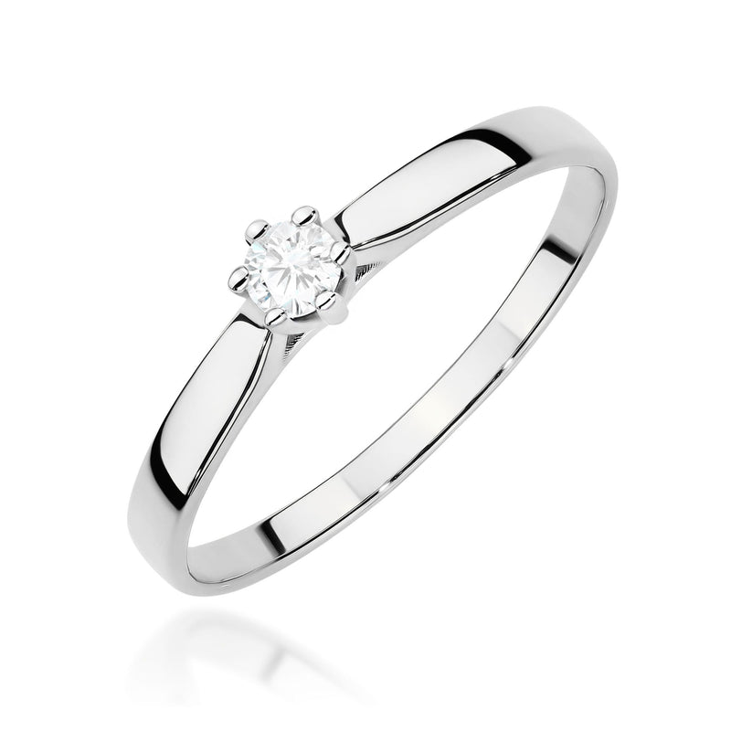 Inel Aur 9K cu Diamant de Laborator 0.10 ct, imaginea 6 din 9