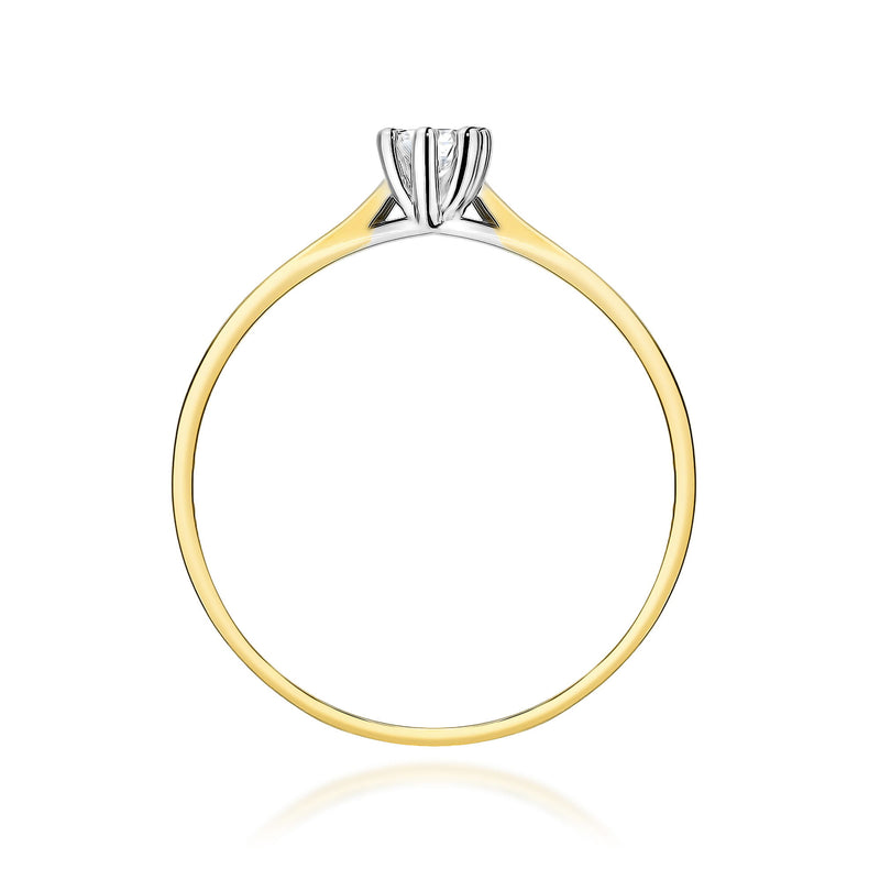 Inel Aur 9K cu Diamant de Laborator 0.20 ct, imaginea 3 din 8