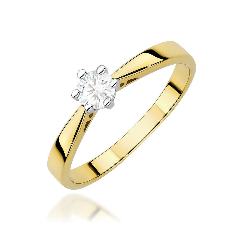 Inel Aur 9K cu Diamant de Laborator 0.30 ct — Aur galben