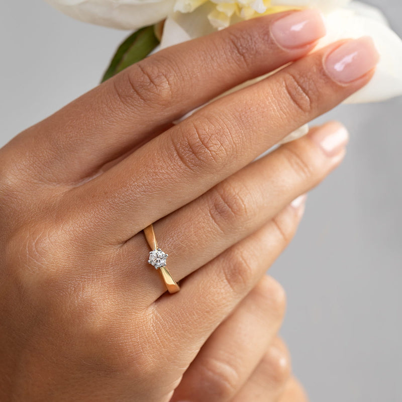 Inel Aur 9K cu Diamant de Laborator 0.30 ct, imaginea 6 din 10