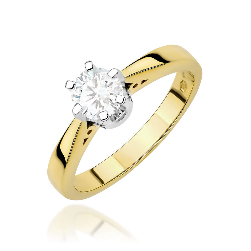 Inel Aur 9K cu Diamant de Laborator 1.00 ct — Aur galben