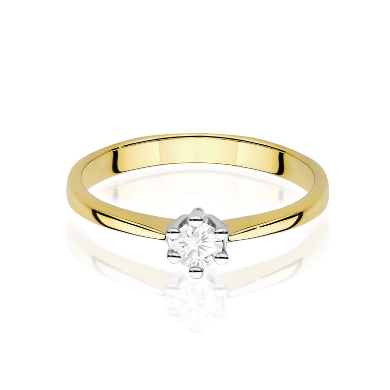 Inel Aur 9K cu Diamant de Laborator 0.15 ct, imaginea 2 din 8