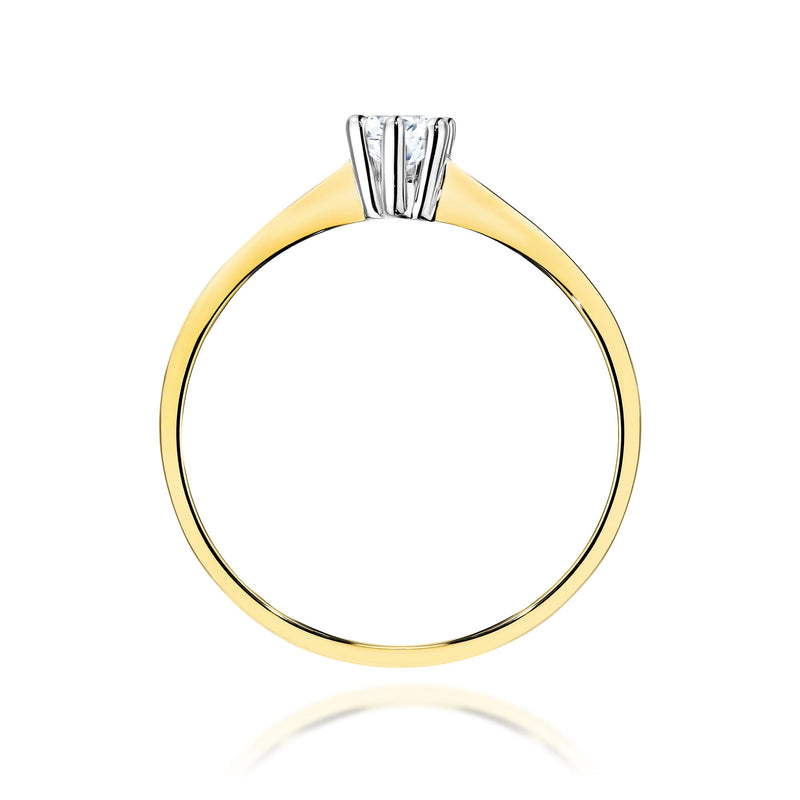 Inel Aur 9K cu Diamant de Laborator 0.15 ct, imaginea 3 din 8