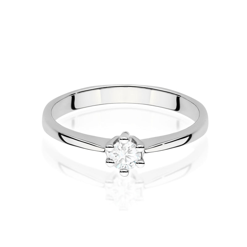 Inel Aur 9K cu Diamant de Laborator 0.15 ct, imaginea 6 din 8