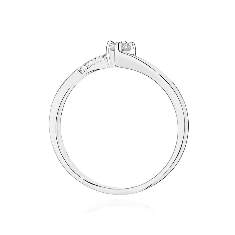 Inel Aur 9K cu Diamante Naturale 0.14 ct, imaginea 7 din 8