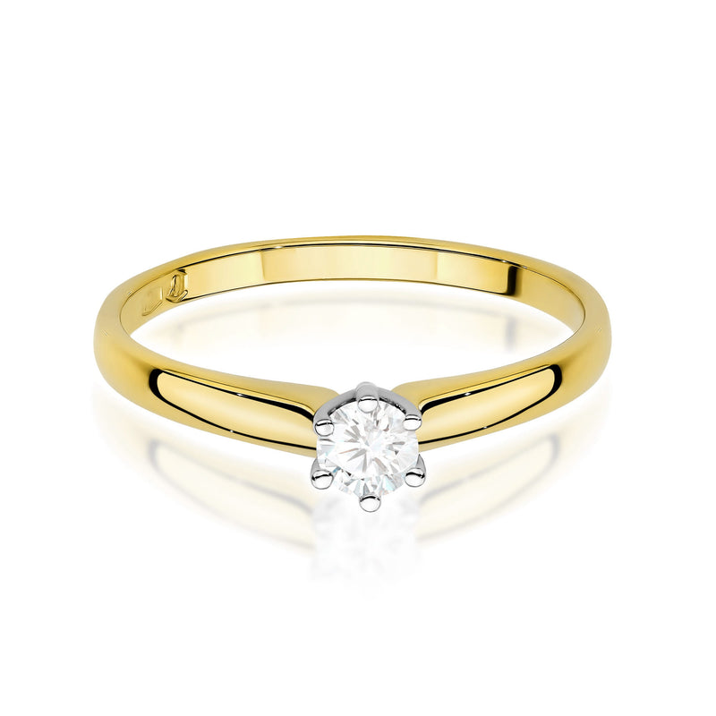 Inel Aur 9K cu Diamant de Laborator 0.20 ct, imaginea 2 din 9