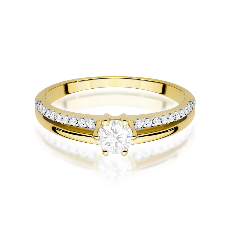 Inel Aur 9K cu Diamante de Laborator 0.40 ct, imaginea 2 din 8