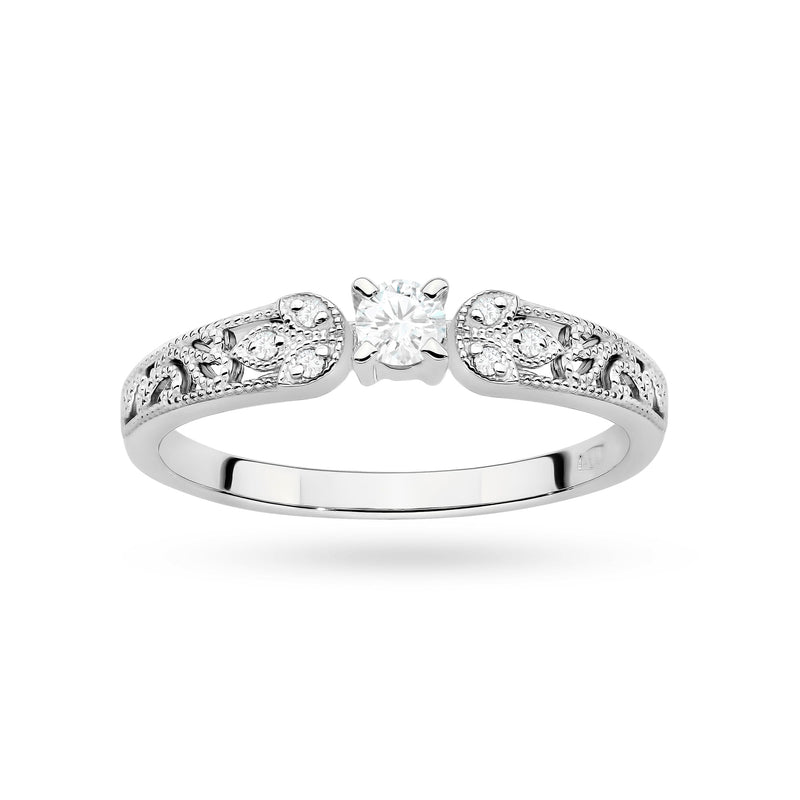 Inel Aur 9K cu Diamante de Laborator 0.13 ct, imaginea 9 din 9