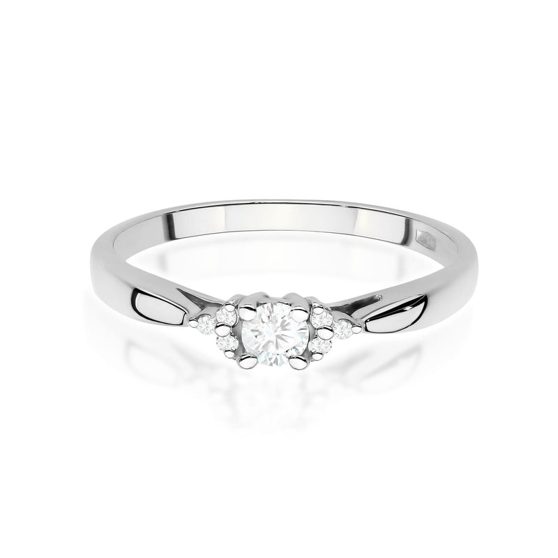 Inel Aur 9K cu Diamante de Laborator 0.13 ct, imaginea 6 din 8