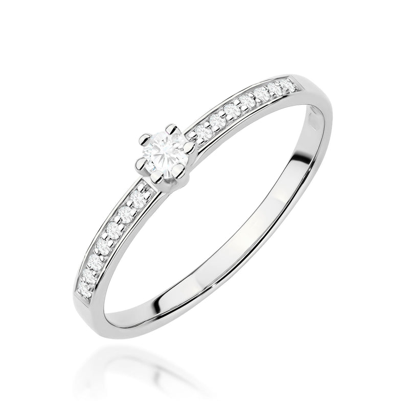 Inel Aur 9K cu Diamante de Laborator 0.17 ct, imaginea 6 din 9