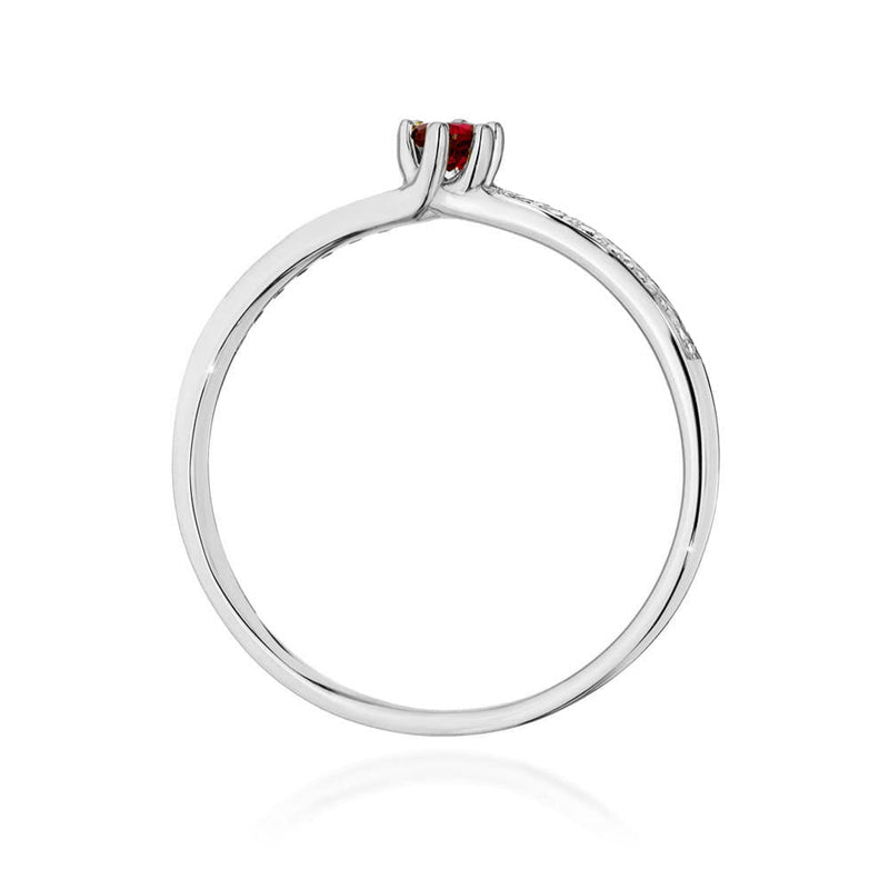Inel Aur 9K cu Rubin 0.15 ct si Diamante Naturale 0.07 ct, imaginea 7 din 8