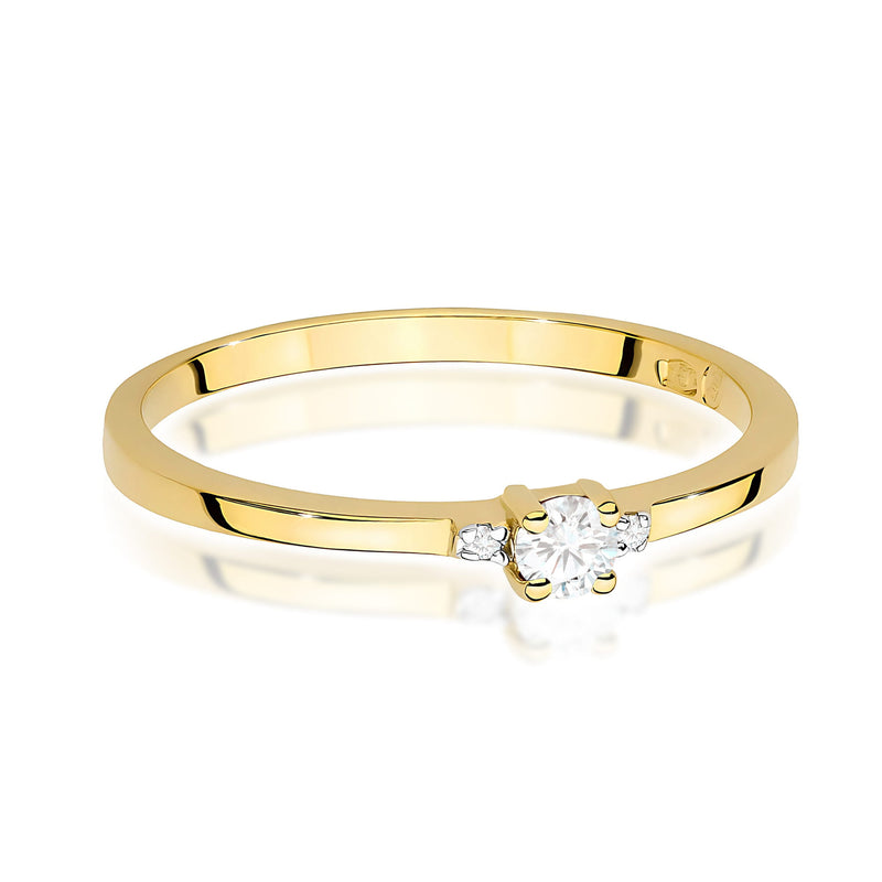 Inel Aur 9K cu Diamante Naturale 0.11 ct, imaginea 2 din 4