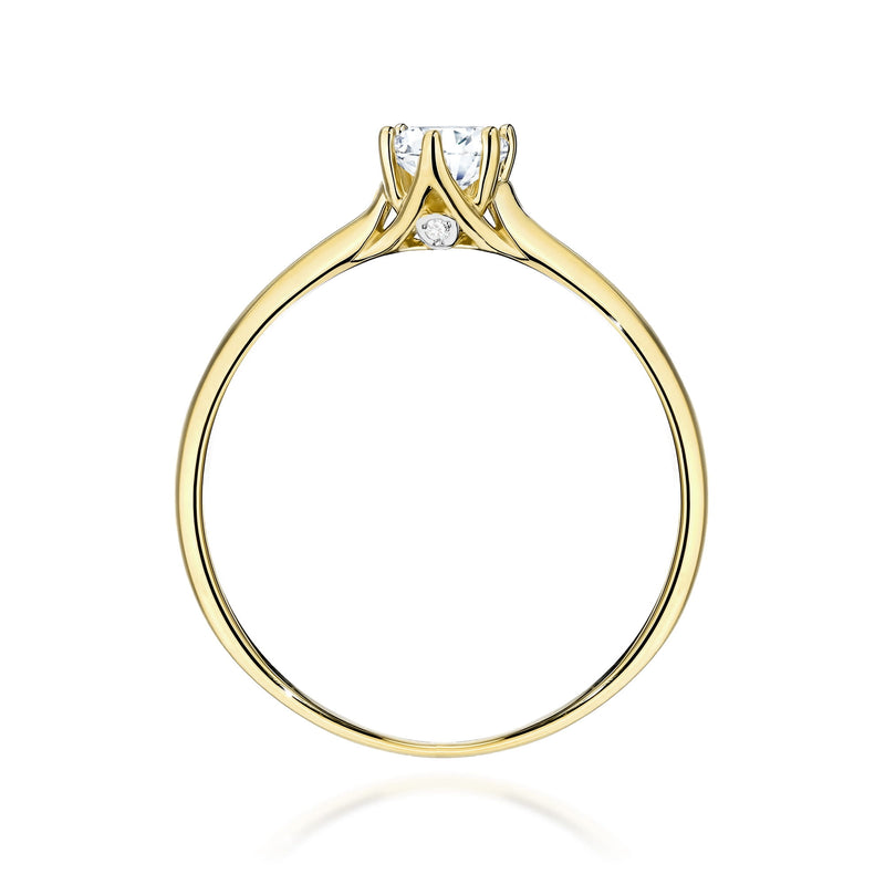 Inel Aur 9K cu Diamante de Laborator 0.26 ct, imaginea 3 din 8