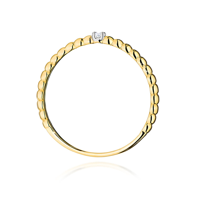 Inel Aur 9K cu Diamant Natural 0.02 ct, imaginea 3 din 8