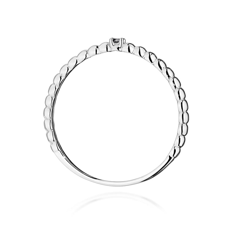 Inel Aur 9K cu Diamant Natural Negru 0.02 ct, imaginea 7 din 8