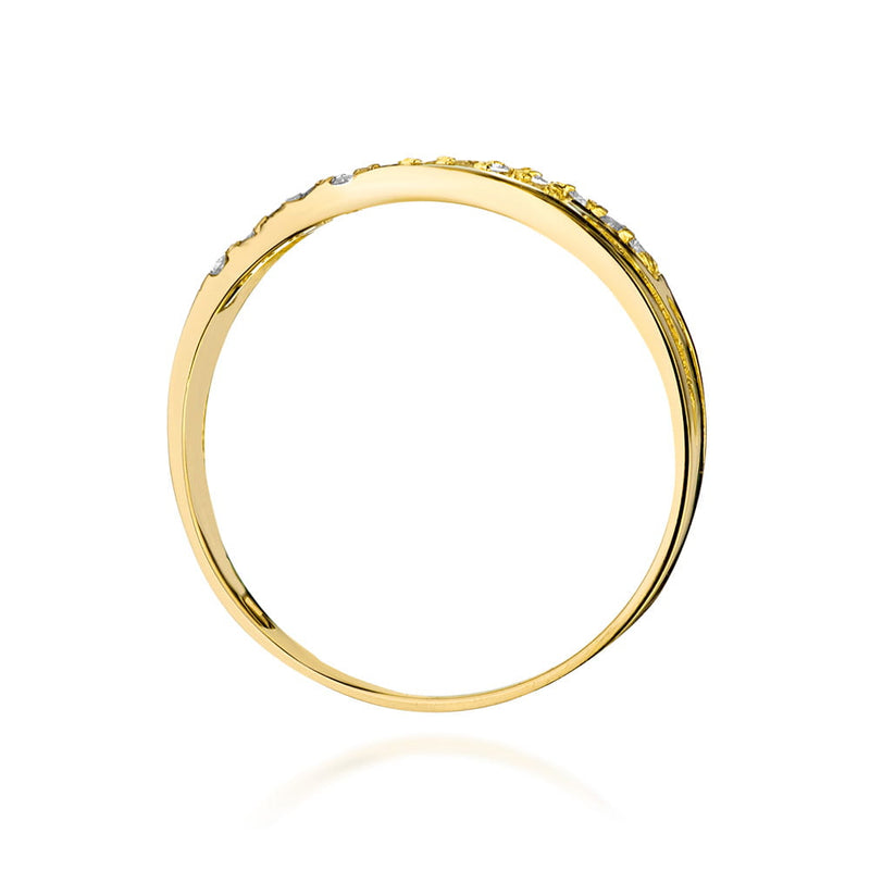 Inel Aur 9K cu Diamante Naturale 0.15 ct, imaginea 3 din 8