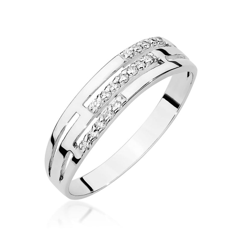 Inel Aur 9K cu Diamante Naturale 0.15 ct, imaginea 5 din 8