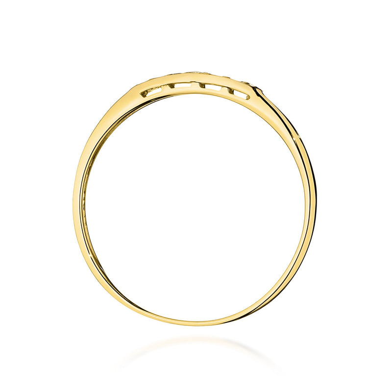 Inel Aur 9K cu Diamante Naturale 0.10 ct, imaginea 3 din 8