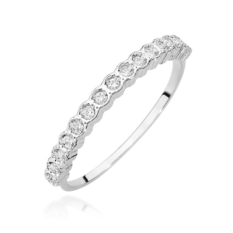 Inel Aur 9K cu Diamante Naturale 0.13 ct, imaginea 5 din 8