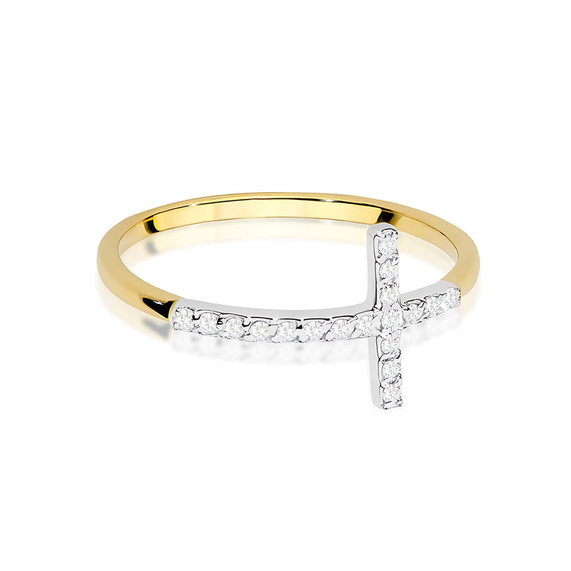 Inel Aur 9K cu Diamante Naturale 0.09 ct, imaginea 2 din 8