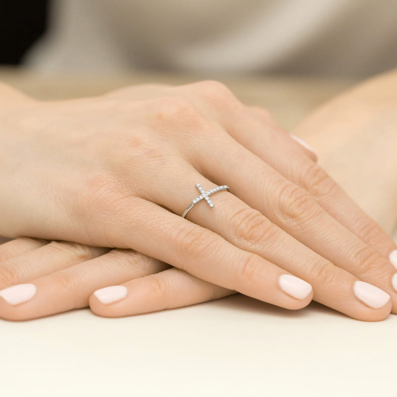 Inel Aur 9K cu Diamante Naturale 0.09 ct, imaginea 8 din 8