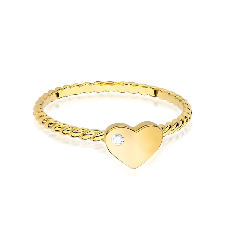 Inel Aur 9K cu Diamant Natural 0.01 ct, imaginea 2 din 8