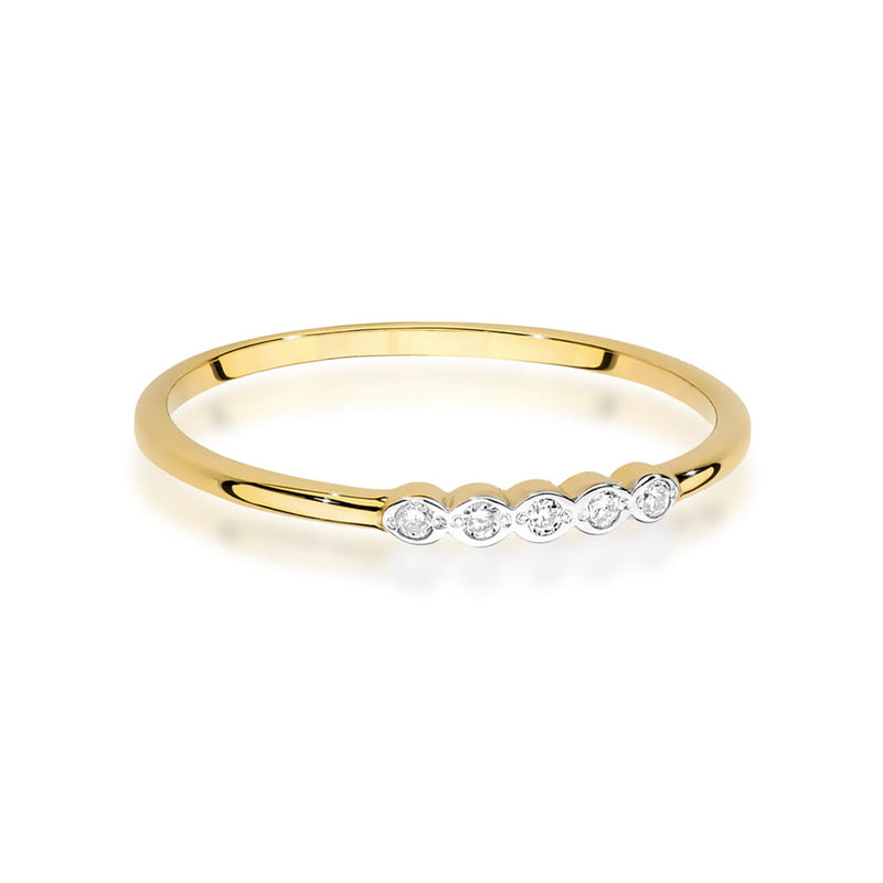 Inel Aur 9K cu Diamante Naturale 0.04 ct, imaginea 2 din 8