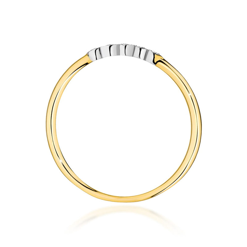 Inel Aur 9K cu Diamante Naturale 0.04 ct, imaginea 3 din 8