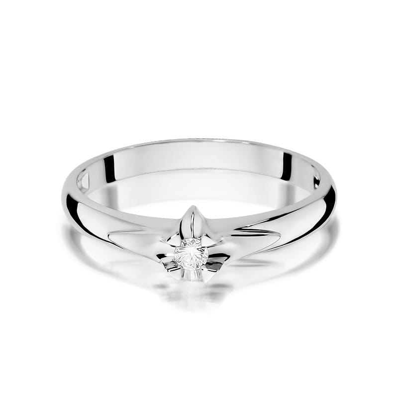 Inel Aur 9K cu Diamant Natural 0.05 ct, imaginea 6 din 8