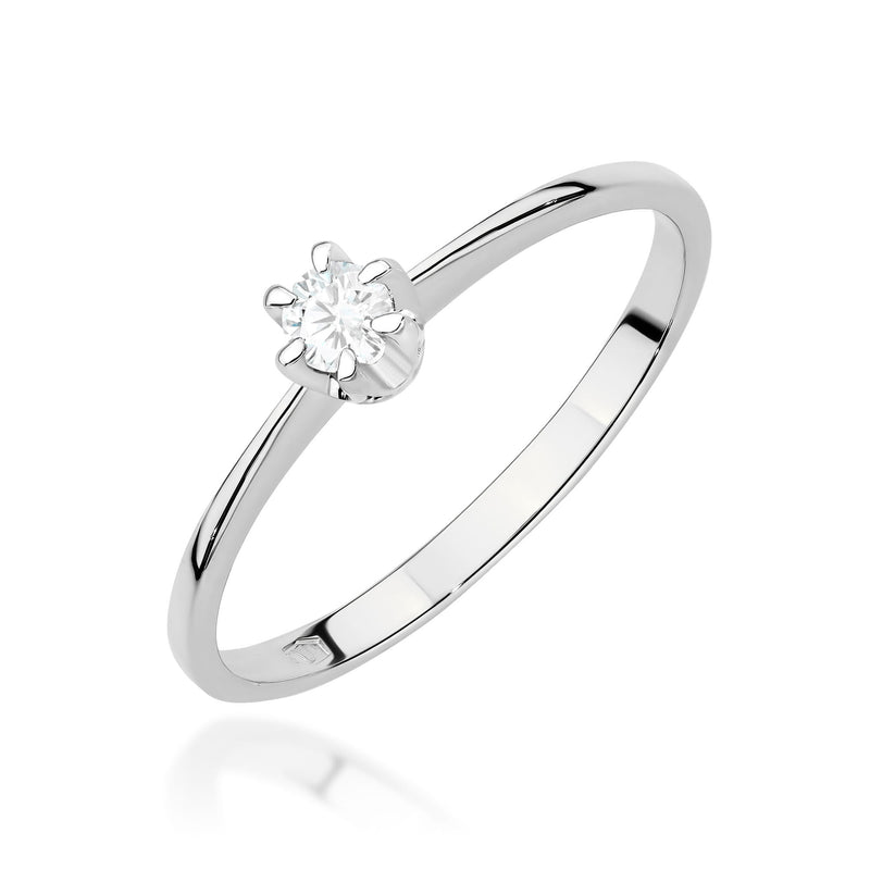 Inel Aur 9K cu Diamant Natural 0.12 ct, imaginea 5 din 8