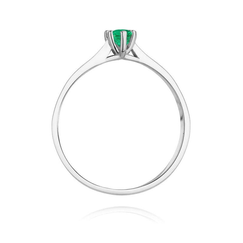 Inel Aur 9K cu Smarald 0.15 ct, imaginea 7 din 8