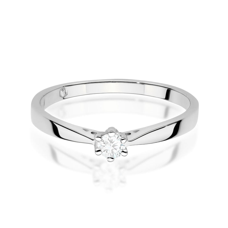 Inel Aur 9K cu Diamant Natural 0.08 ct, imaginea 6 din 7