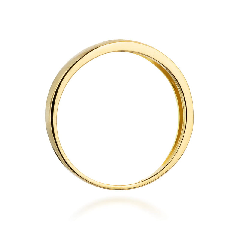 Inel Aur 9K cu Diamante Naturale Negre 0.04 ct, imaginea 3 din 8