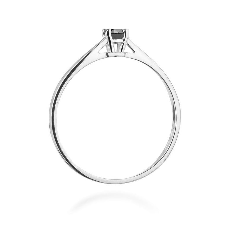 Inel Aur 9K cu Diamant Natural Negru 0.20 ct, imaginea 7 din 8