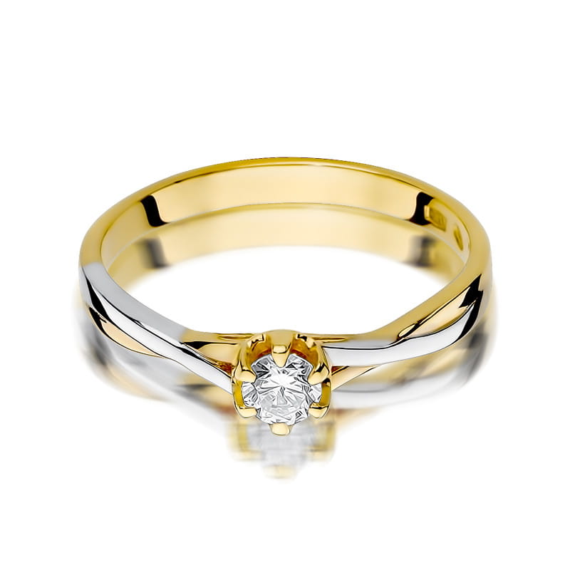 Inel Aur 9K cu Diamant Natural 0.20 ct, imaginea 2 din 8