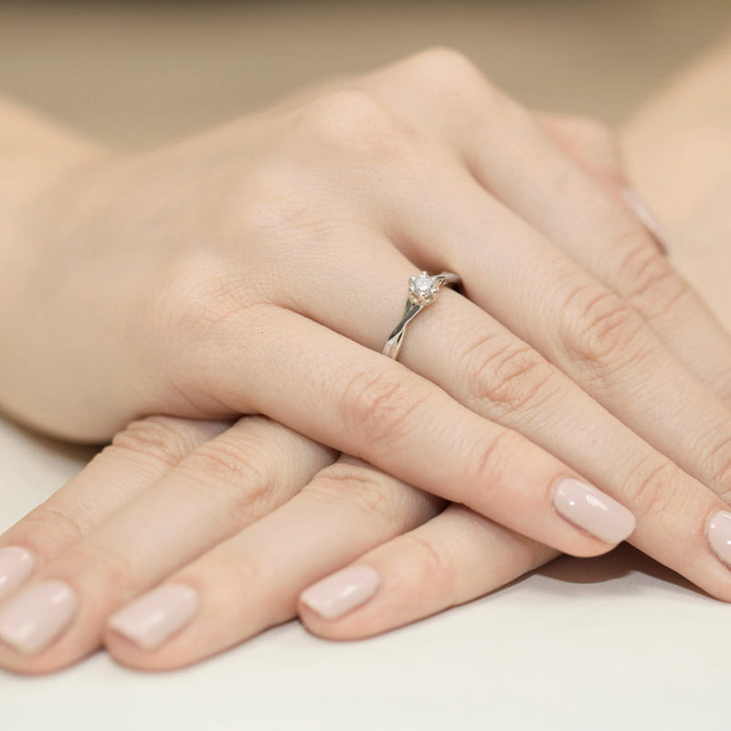 Inel Aur 9K cu Diamant Natural 0.20 ct, imaginea 8 din 8