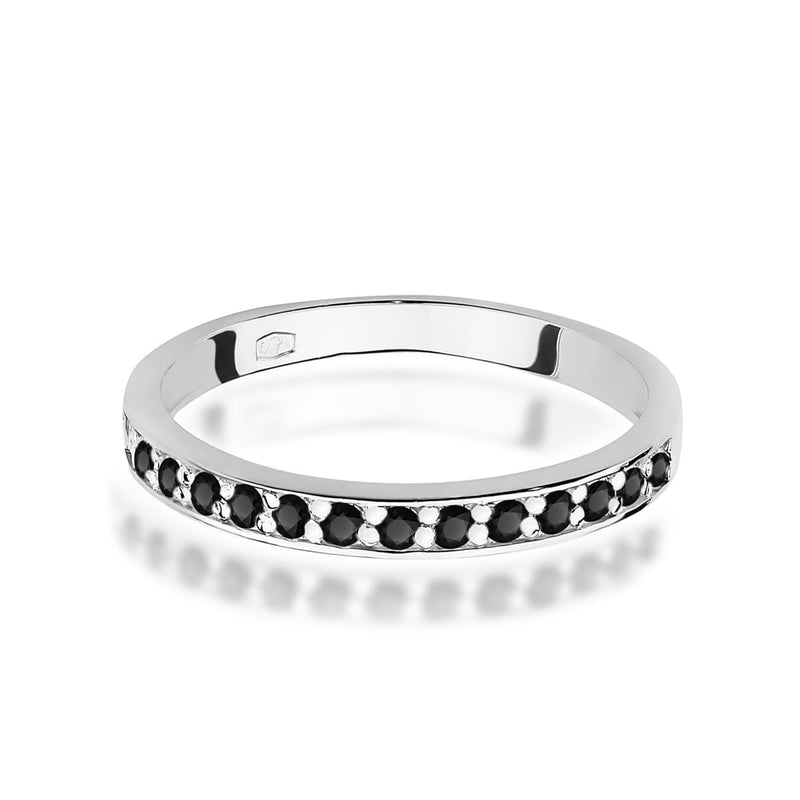 Inel Aur 9K cu Diamante Naturale Negre 0.20 ct, imaginea 6 din 8