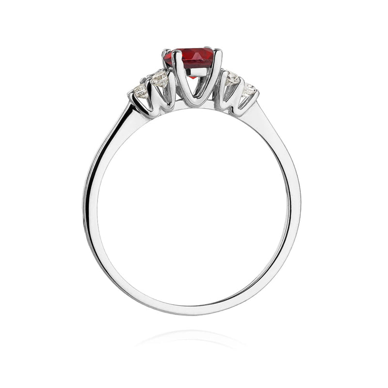 Inel Aur 9K cu Rubin 0.60 ct si Diamante Naturale 0.18 ct, imaginea 7 din 8