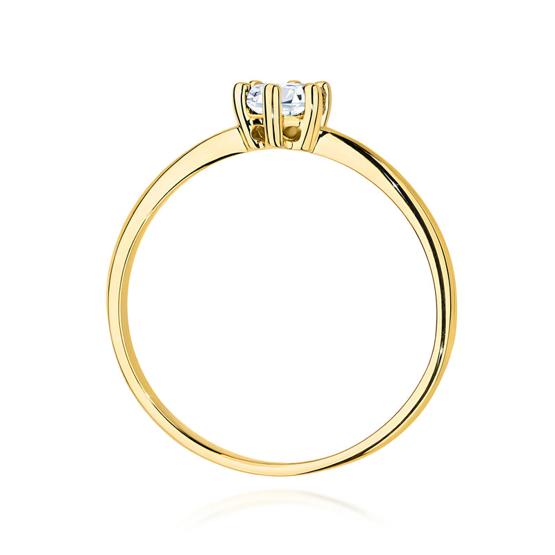 Inel Aur 9K cu Diamant Natural 0.30 ct, imaginea 3 din 8