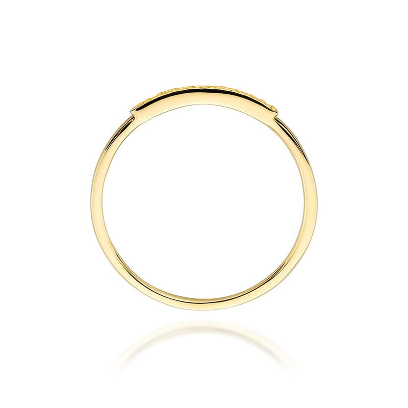 Inel Aur 9K cu Diamante Naturale Negre 0.05 ct, imaginea 3 din 8