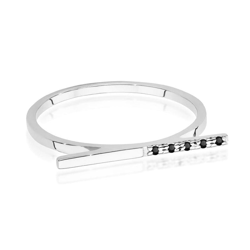 Inel Aur 9K cu Diamante Naturale Negre 0.03 ct, imaginea 5 din 6