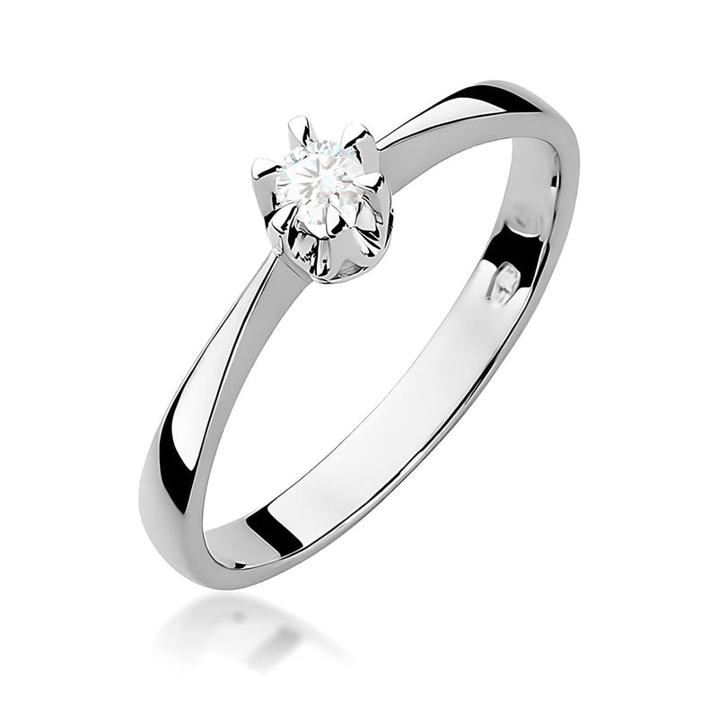 Inel Aur 9K cu Diamant Natural 0.12 ct, imaginea 5 din 8