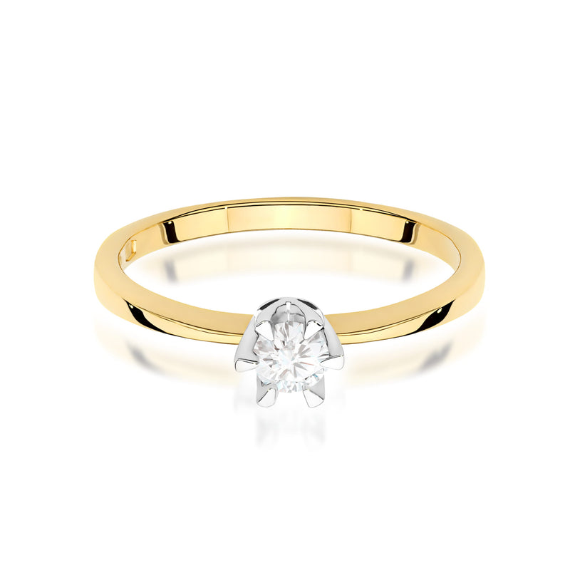Inel Aur 9K cu Diamant Natural 0.20 ct, imaginea 2 din 8