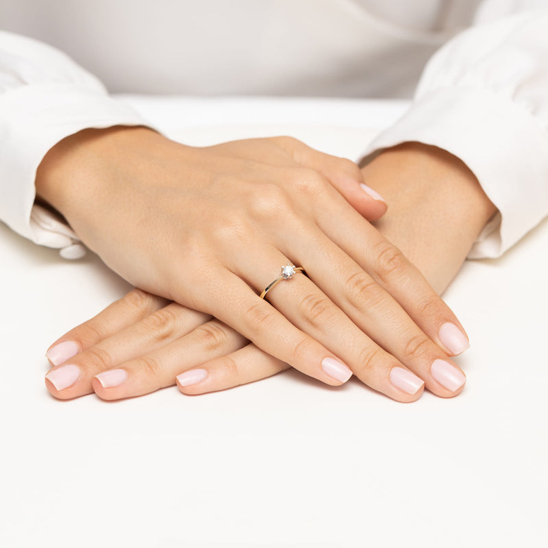 Inel Aur 9K cu Diamant Natural 0.20 ct, imaginea 4 din 8