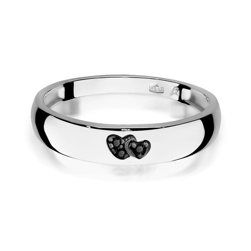 Inel Aur 9K cu Diamante Naturale Negre 0.02 ct, imaginea 6 din 8