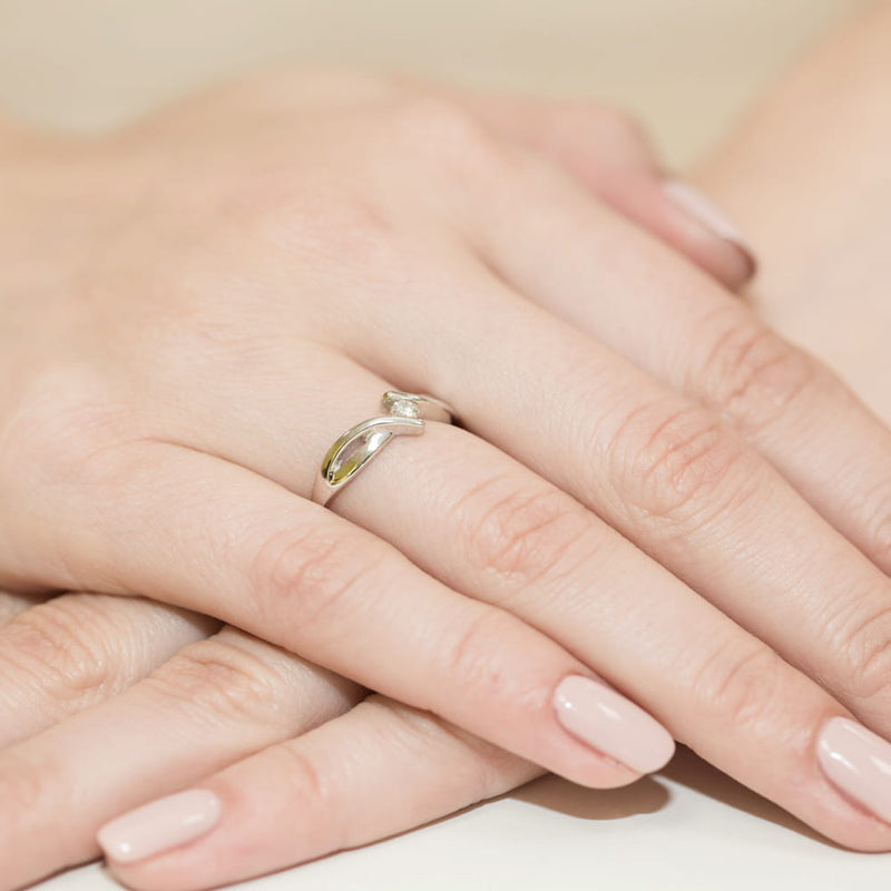 Inel Aur 9K cu Diamant Natural 0.08 ct, imaginea 4 din 7