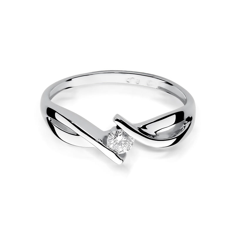 Inel Aur 9K cu Diamant Natural 0.08 ct, imaginea 6 din 7