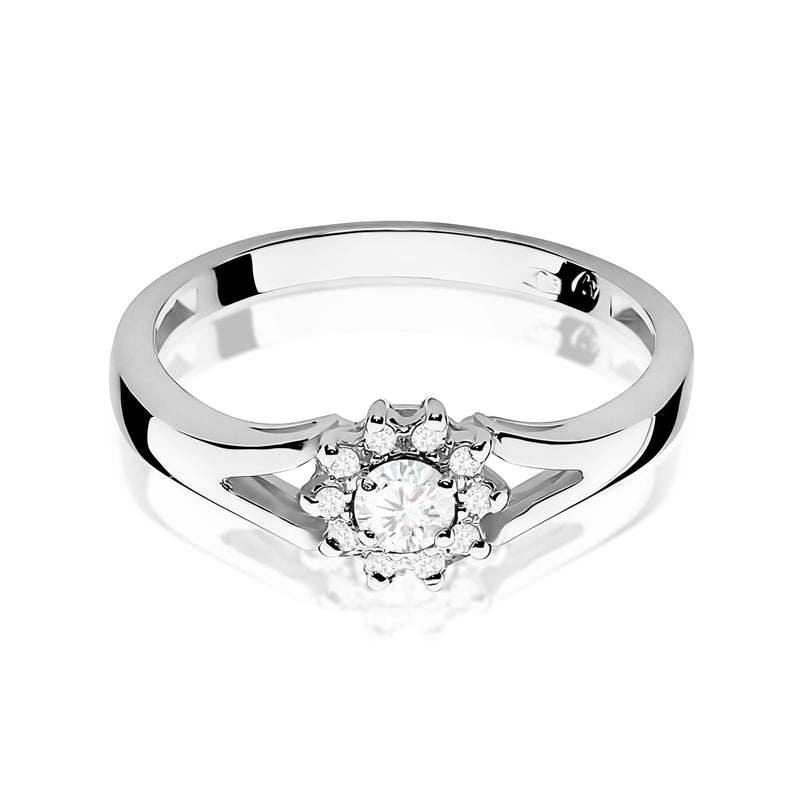 Inel Aur 9K cu Diamante Naturale 0.19 ct, imaginea 6 din 8