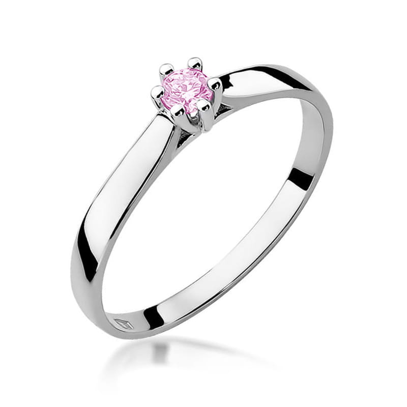 Inel Aur 9K cu Topaz Roz 0.15 ct, imaginea 3 din 4